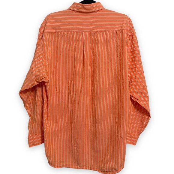University Of Auburn Long Sleeve Button Down Shirt Crable Sportswear Orange Sz L - Picture 2 of 9
